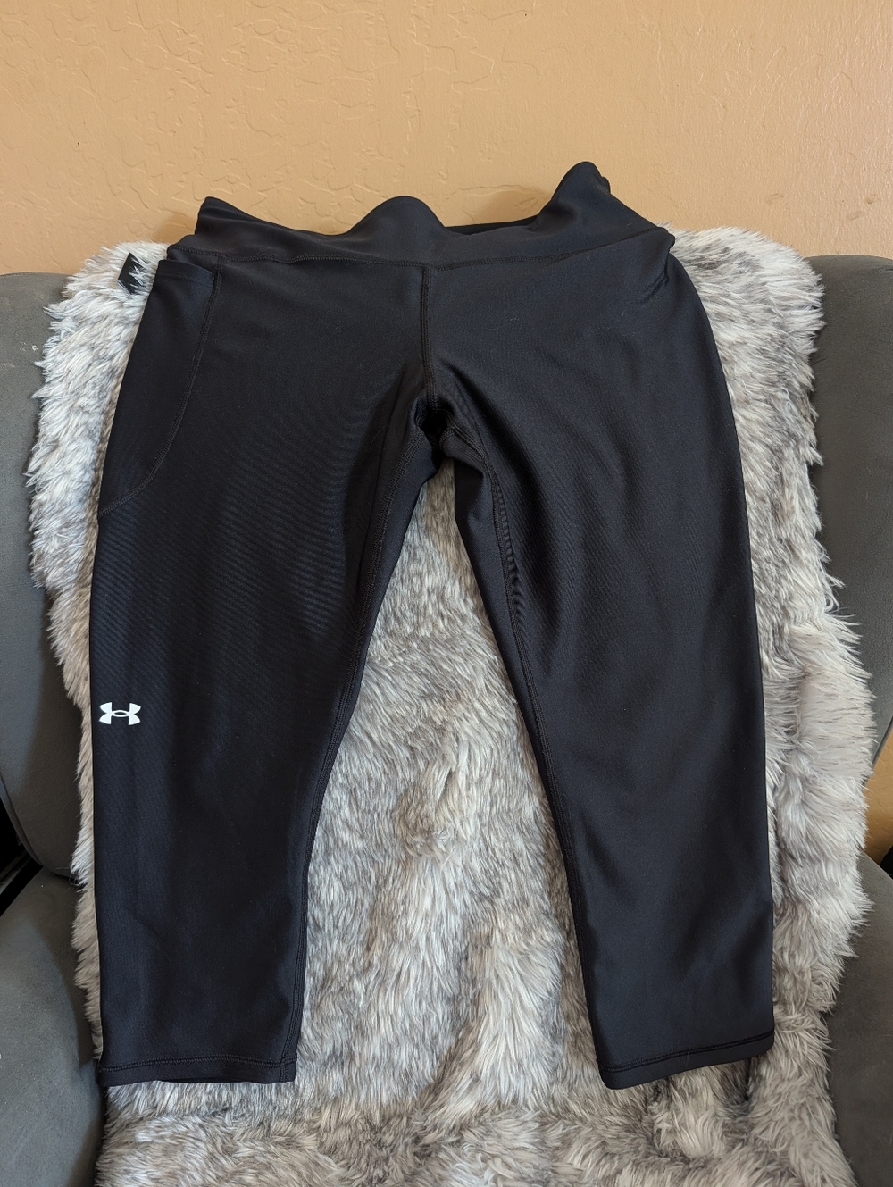LG Black HeatGear Compression Top with White Logo